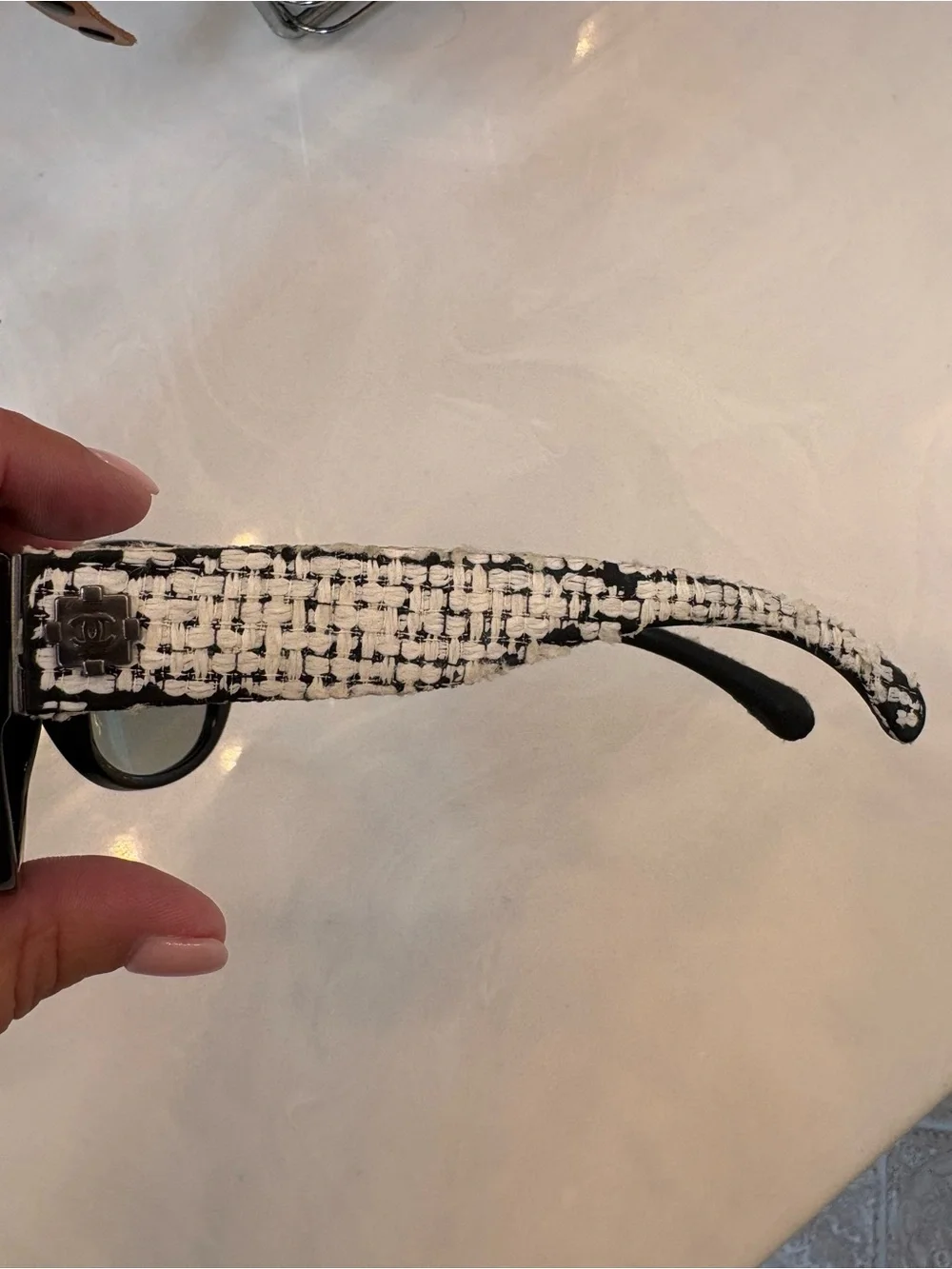 CHANEL Black Oversized Butterfly Sunglasses